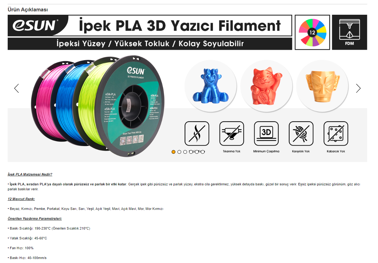 esun esilk ipek filament