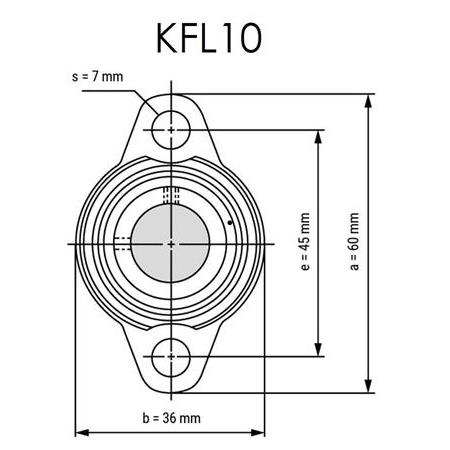 KFL12 Döküm Rulmanlı Yatak 12mm