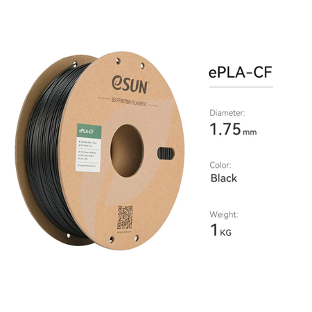 eSUN 1,75 mm ePLA-CF Siyah Filament (1 KG)