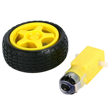 Motor ve Tekerlek Seti 6V 250RPM