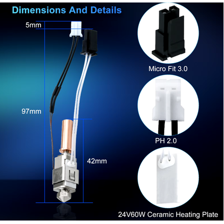 Anycubic Kobra 2 / Plus / Max Seramik Upgrade Hotend Kiti