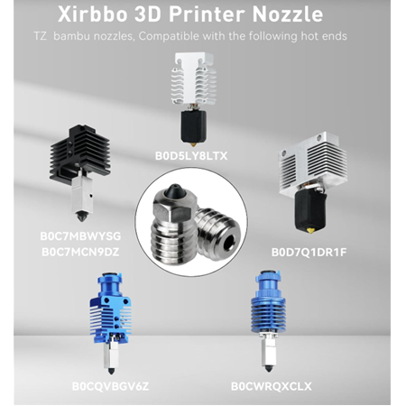 Bambu Lab TZ Bimetal Sertleştirilmiş Çelik Nozzle 0.4mm