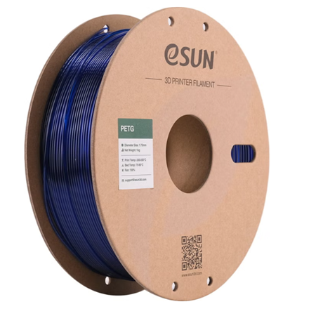 ESUN PETG Filament 1.75 mm Transparan Mavi