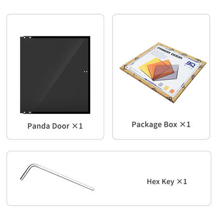 BIQU Panda Door P1/X1 Serisi Uyumlu Esnek Kapak (Siyah)
